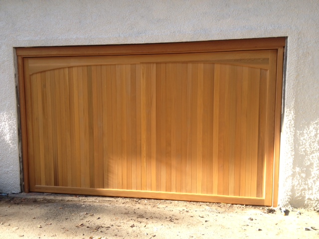 double Woodrite timber garage door